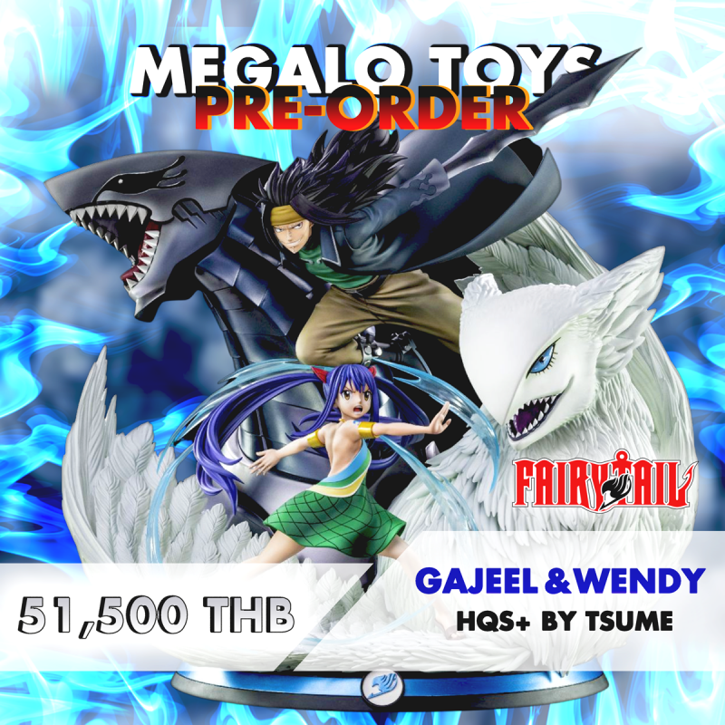 Fairy Tail 1/4 Gajeel & Wendy Limited Statue Figure Model In Stock